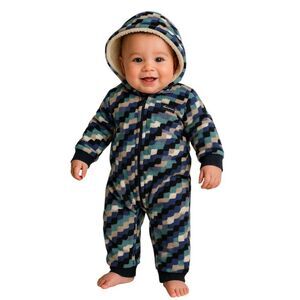 Eddie Bauer 6-9 Month Snowsuit Winter Baby Boy Blue Camo Full Zip Hooded